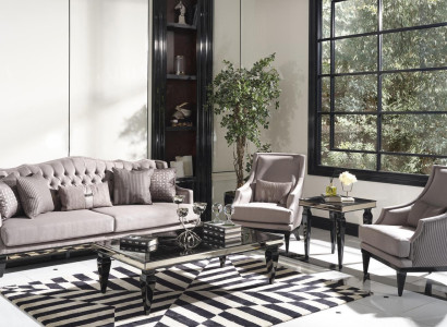 Sofa set sofa 3 armchair fabric sofa gray 3-piece three-seater upholstered sofa